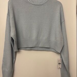 La Hearts Soft Blue Cowl Neck Sweater